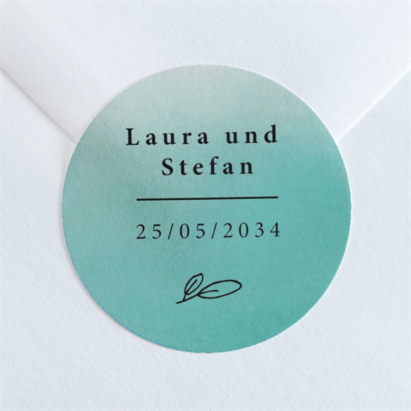 Aufkleber Hochzeit Lagune ref.N36017