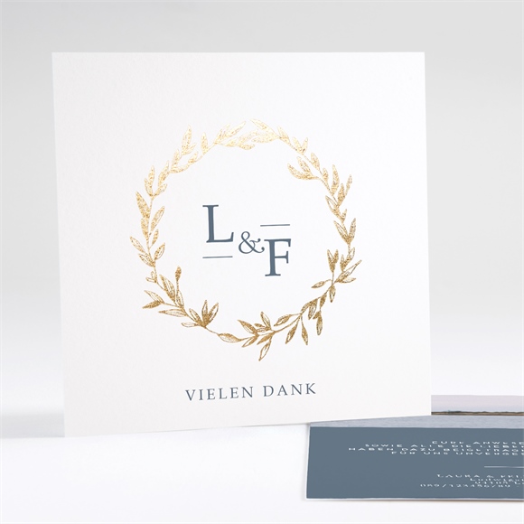 Dankeskarte Hochzeit Goldkranz ref.N35123