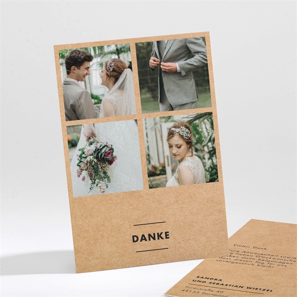 Dankeskarte Hochzeit fotoautomat kraft