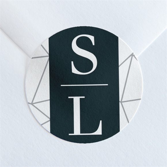 Aufkleber Hochzeit Geometrie ref.N36021