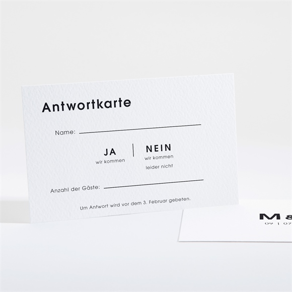 Antwortkarte Hochzeit Pures Design ref.N16167