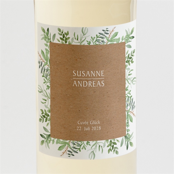 Flaschenetikett Hochzeit 