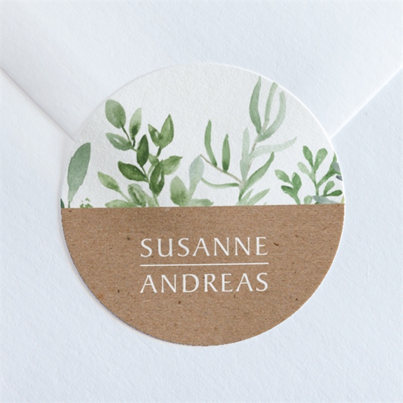 Aufkleber Hochzeit Frühlingsgrün ref.N36026