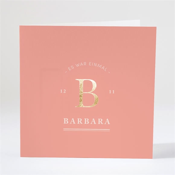 Geburtskarte Vergoldeter Initial ref.N46109