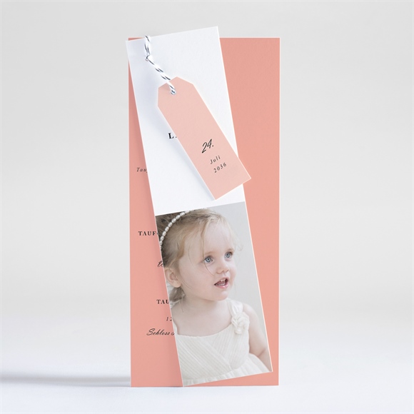 Einladung Taufe Kartentrio Rosa ref.N93109