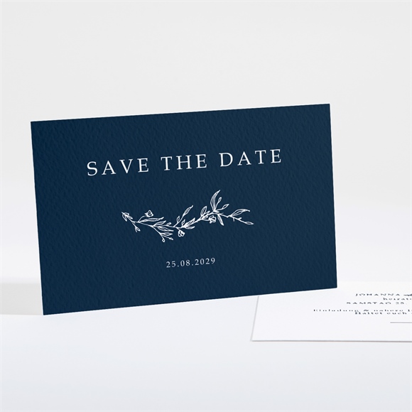 Save the Date Karte Mineralblau ref.N16187
