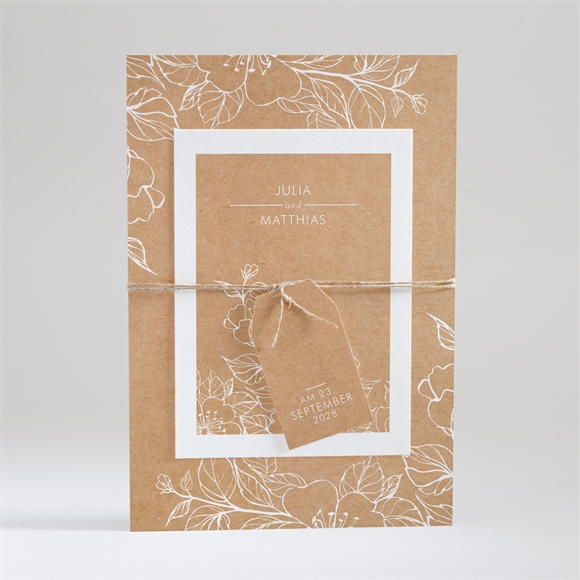 Hochzeitseinladung Elegante Gravur ref.N99118