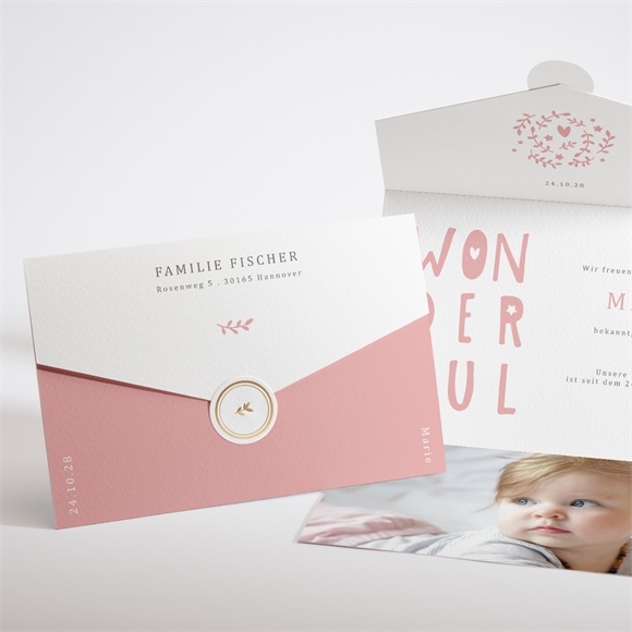 Geburtskarte Wonderful Girl ref.N97119