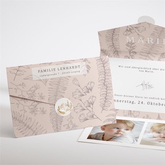 Geburtskarte Pocketfold Gravur Meinekarten De
