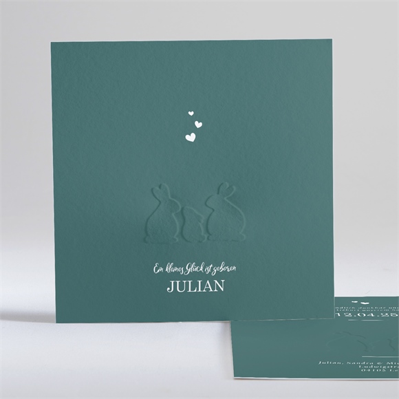 Geburtskarte Hasenfamilie ref.N35181