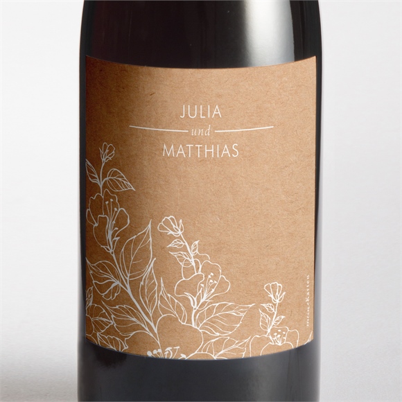 Flaschenetikett Hochzeit Elegante Gravur ref.N3001605