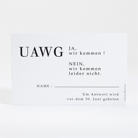 Antwortkarte Hochzeit Moderne Grafik ref.N16004