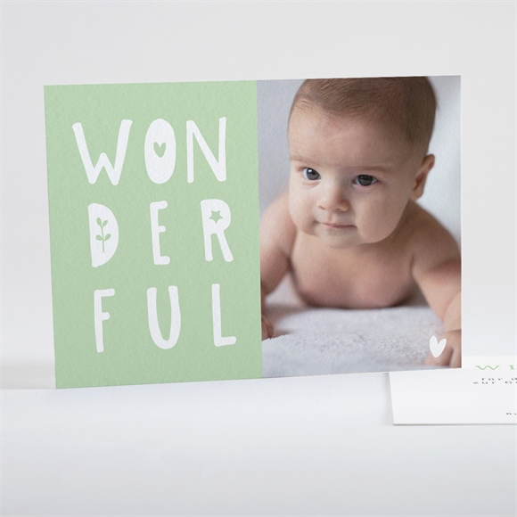 Dankeskarte Geburt Wonderful Boy ref.N15113