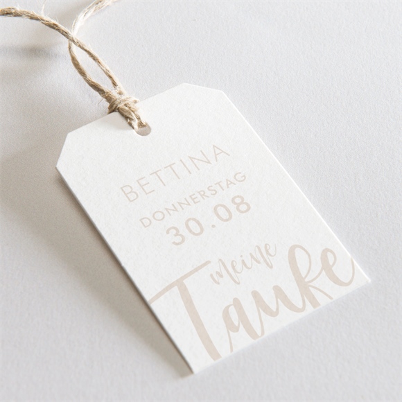 Geschenkanhänger Taufe Kupfer Schrift ref.N29142