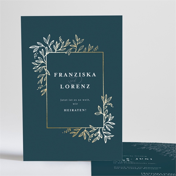 Hochzeitseinladung Königsblau ref.N241197