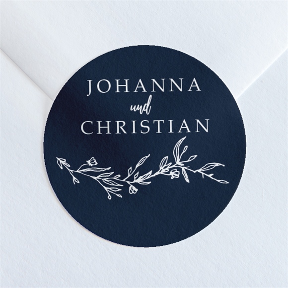 Aufkleber Hochzeit Mineralblau ref.N36032