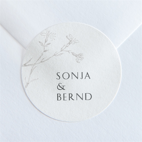 Aufkleber Hochzeit Einfach geschmückt ref.N36042