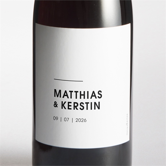 Flaschenetikett Hochzeit Pures Design ref.N3001577