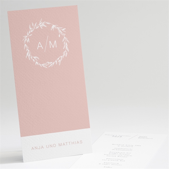 Menükarte Hochzeit Zarte Mitteilung ref.N221104