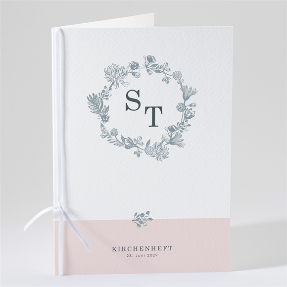 Kirchenheft Hochzeit Blumenkranz ref.N491172