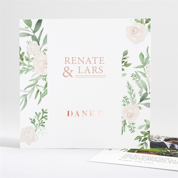 Dankeskarte Hochzeit Frühlingsrosen ref.N35138