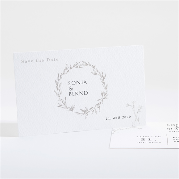 Save the Date Karte Einfach geschmückt ref.N16191