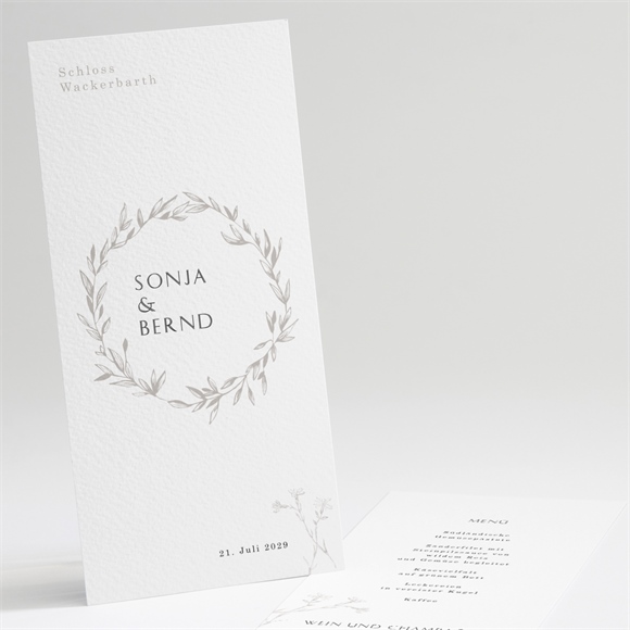 Menükarte Hochzeit Einfach geschmückt ref.N221115