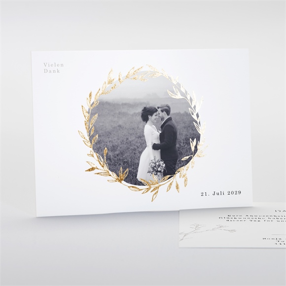 Dankeskarte Hochzeit Einfach geschmückt ref.N18124