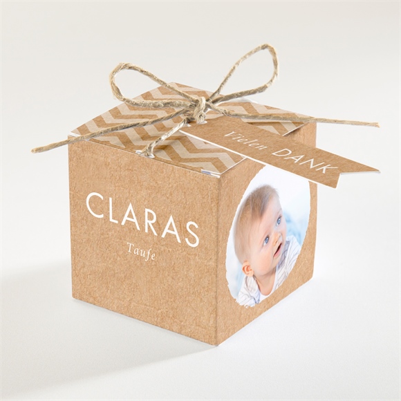 Geschenkbox Taufe Rosa Girlande ref.N340224