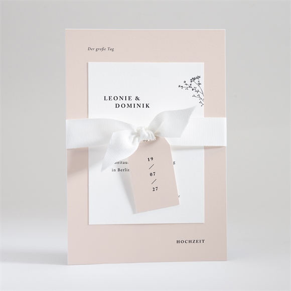 Hochzeitseinladung Zartes Trio ref.N99121