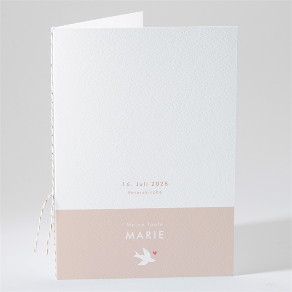 Kirchenheft Taufe Taube und Blumenkranz ref.N491177