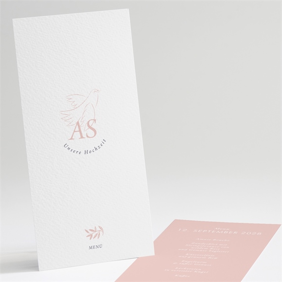 Menükarte Hochzeit Liebestaube ref.N221123