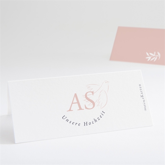 Tischkarte Hochzeit Liebestaube ref.N440745