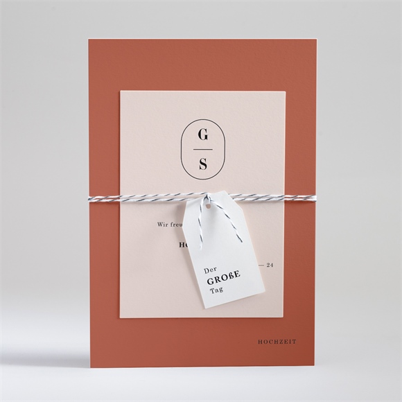 Hochzeitseinladung Terrakotta ref.N99122