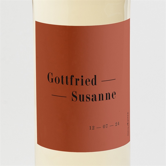 Flaschenetikett Hochzeit Terrakotta ref.N3001609