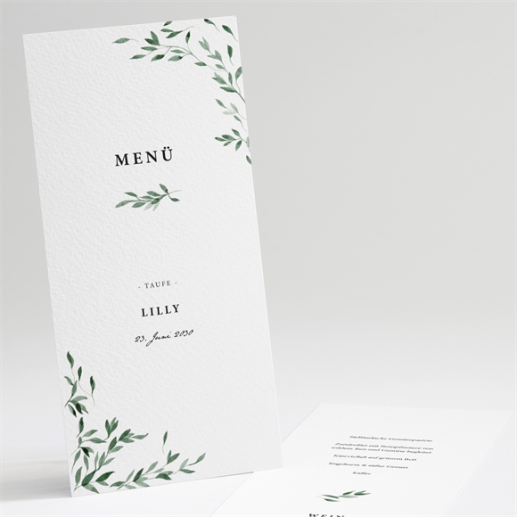 Menükarte Taufe Naturbezogen ref.N221106