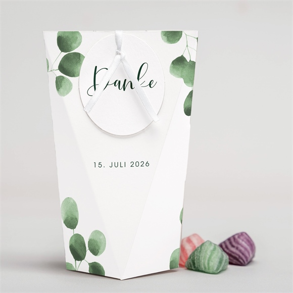 Geschenkbox Hochzeit Eukalyptus - Schachtel ref.N52001