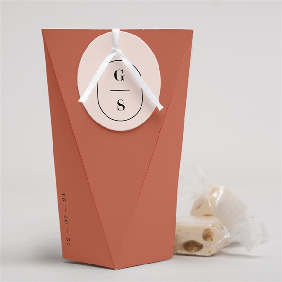 Geschenkbox Hochzeit Terrakotta - Schachtel ref.N52012