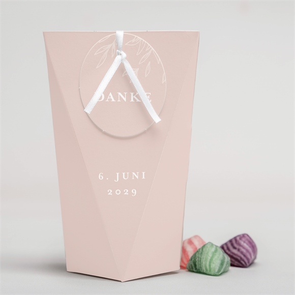 Geschenkbox Hochzeit Zartrosa und Kupfer -Schachtel ref.N52014