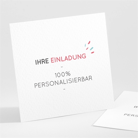 Hochzeitseinladung Blanco - 9,5x9,5cm (N301187) ref.N301187