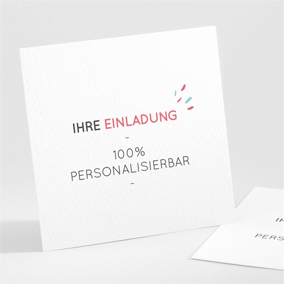 Einladung Taufe Blanco - 9,5x9,5cm (N301178) ref.N301178