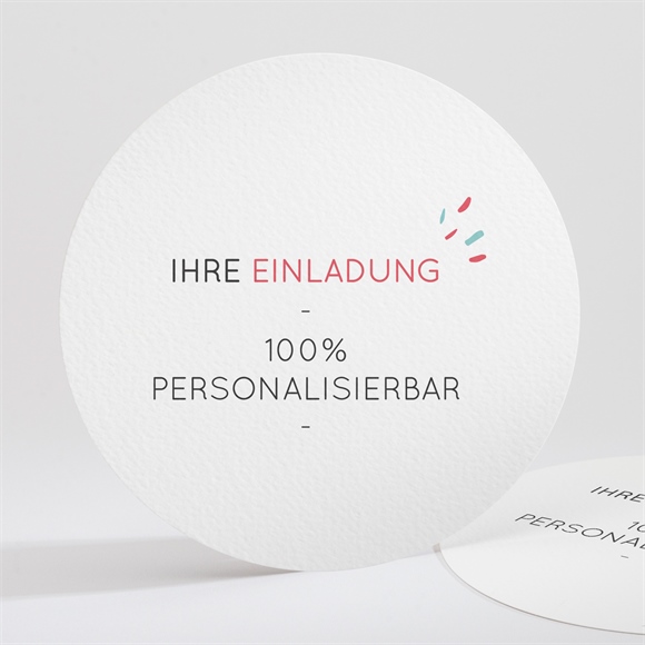 Einladung Taufe Blanco - Rund*13,5cm (N321140) ref.N321140
