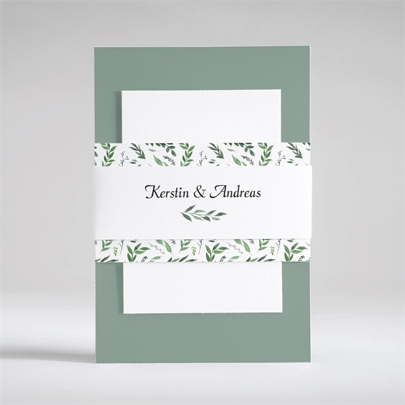 Hochzeitseinladung Blätterband ref.N53106