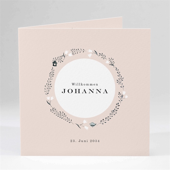 Geburtskarte Pastell Kranz ref.N451147