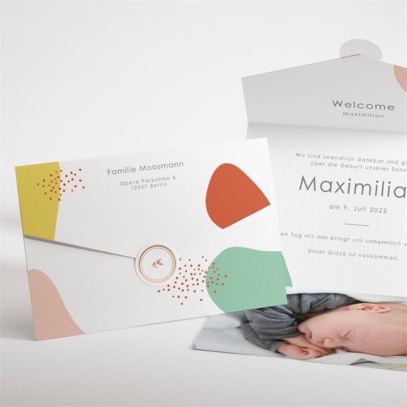 Geburtskarte All in One Muster ref.N97114