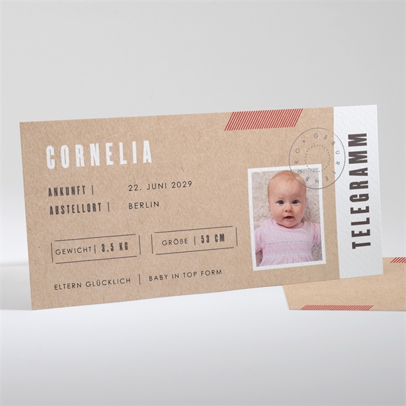 Geburtskarte Telegramm ref.N13192