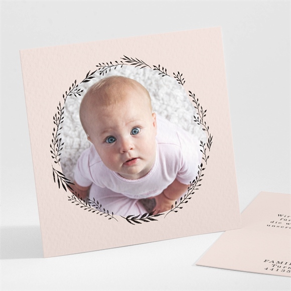 Dankeskarte Geburt Pastell Kranz ref.N301167