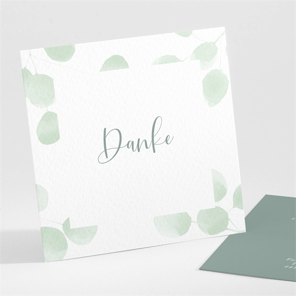 Dankeskarte Geburt Grünes Laub ref.N301204