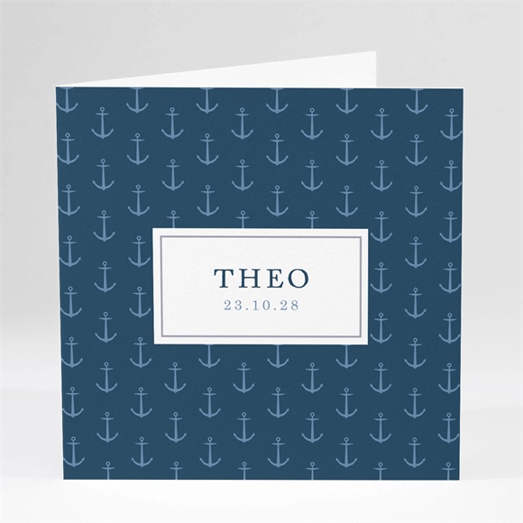 Geburtskarte Anker und Muster ref.N46151