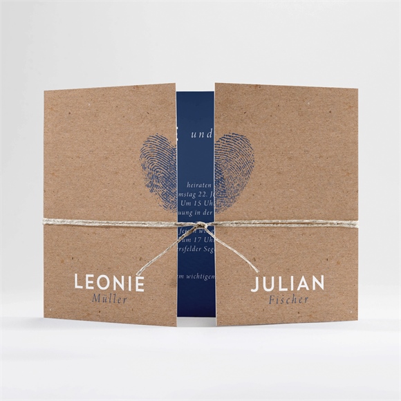Hochzeitseinladung Einzigartige Fingerabdrücke ref.N70175